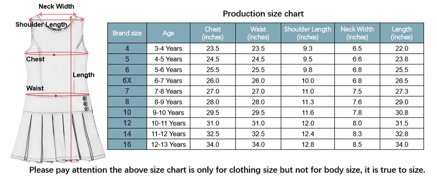 Stretch Fit Pleated Hem Kids Sleeveless Dress