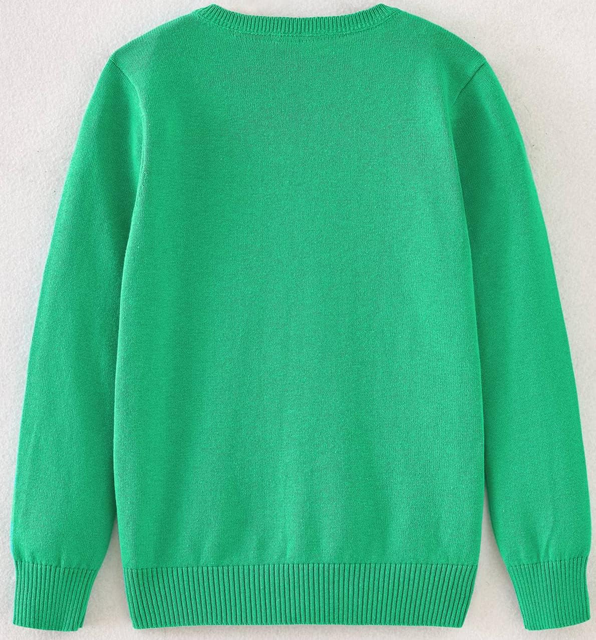 Girls' Cardigans Sweater Cotton Button Solid Long Sleeve Knit Sweaters