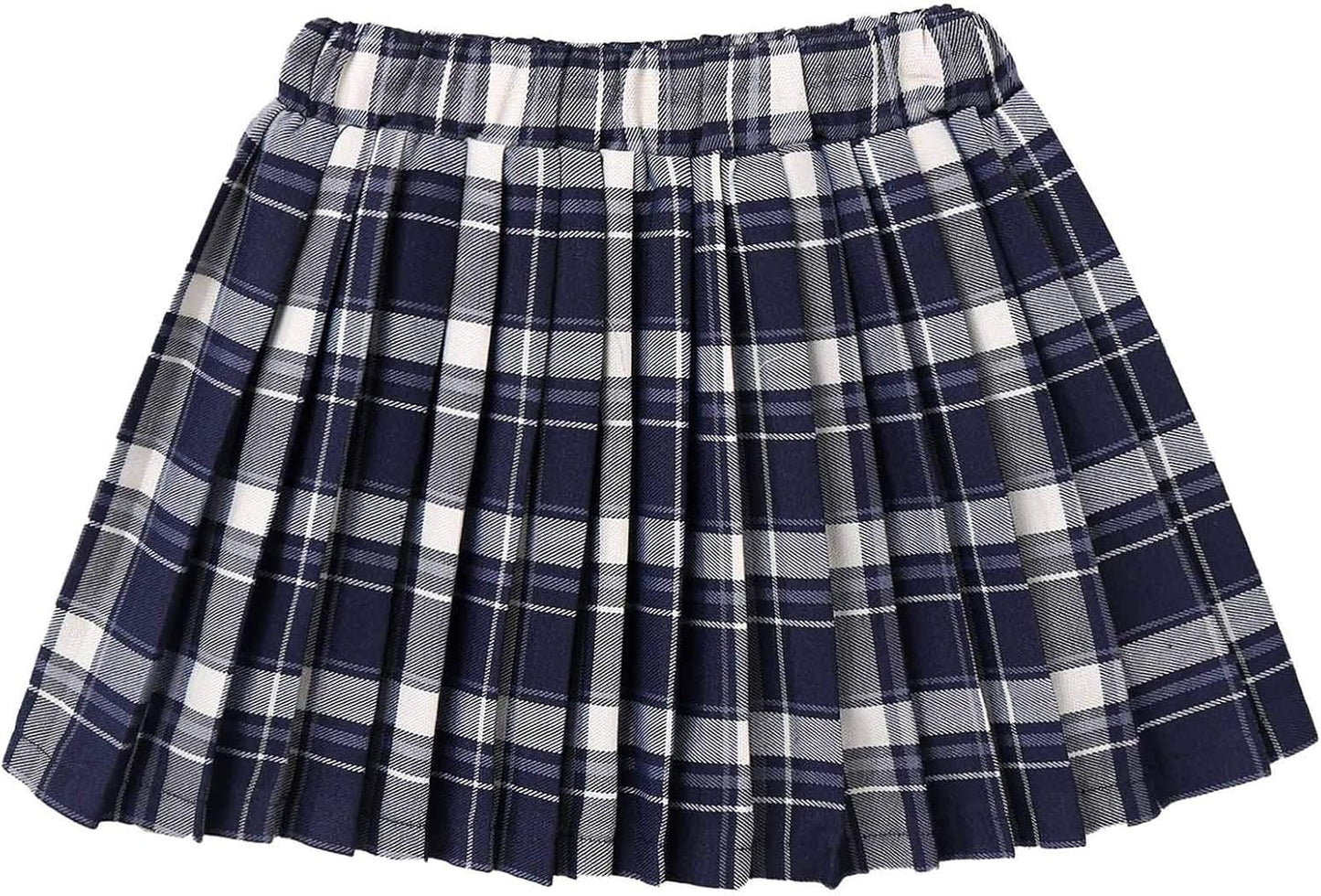 Kids Girls Plaid Pleated Skirt High Waist Skater Tennis Skirts Skorts with Shorts School Girl Uniform