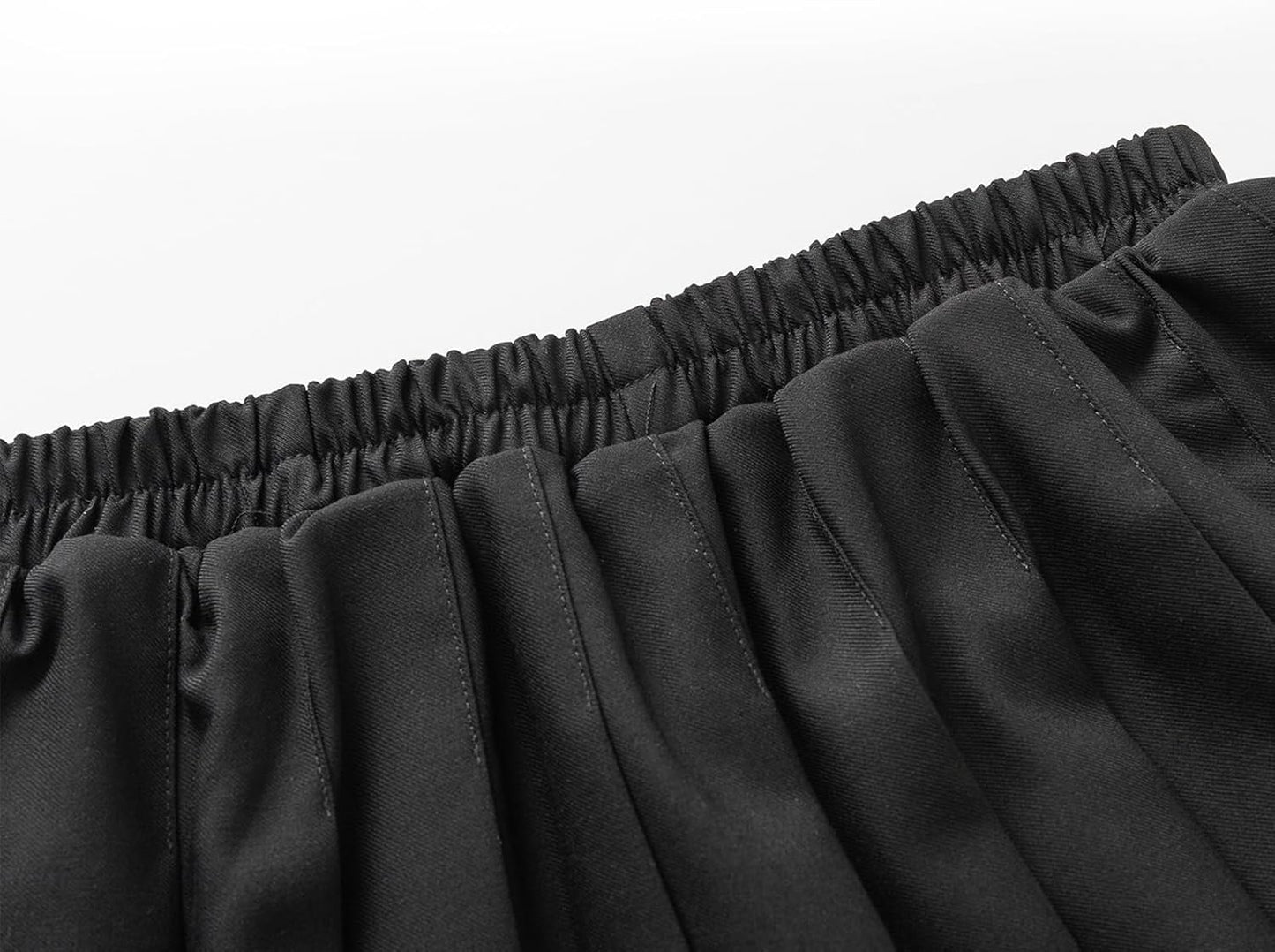 Uniform Pleated Scooter Skirt with Under Shorts Pull On Elastic Waist Skirt