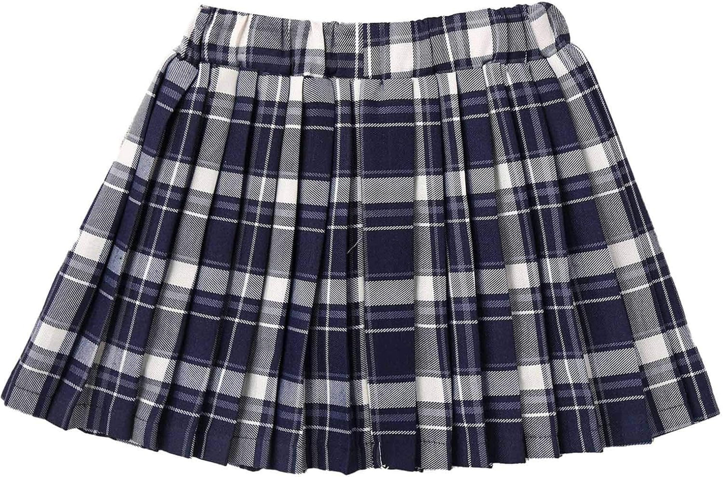 Kids Girls Plaid Pleated Skirt High Waist Skater Tennis Skirts Skorts with Shorts School Girl Uniform