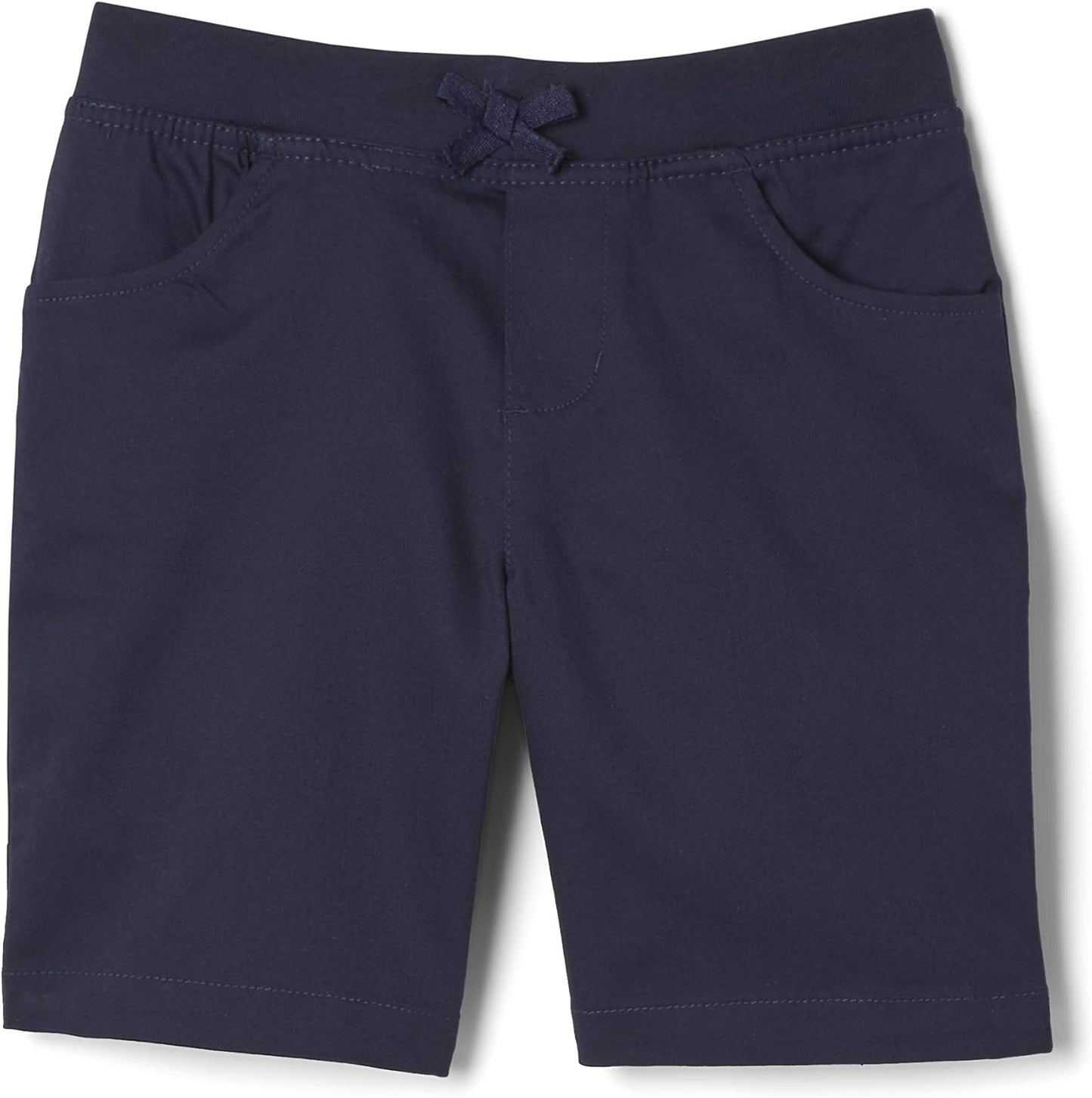 Girls' Big Pull-On Cotton Twill Shorts with Pockets