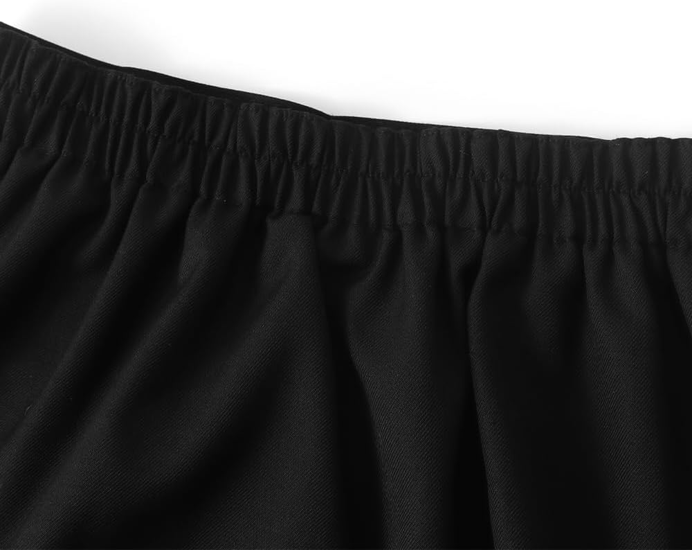 Girls Button Pleated Scooter Skirt School Uniform