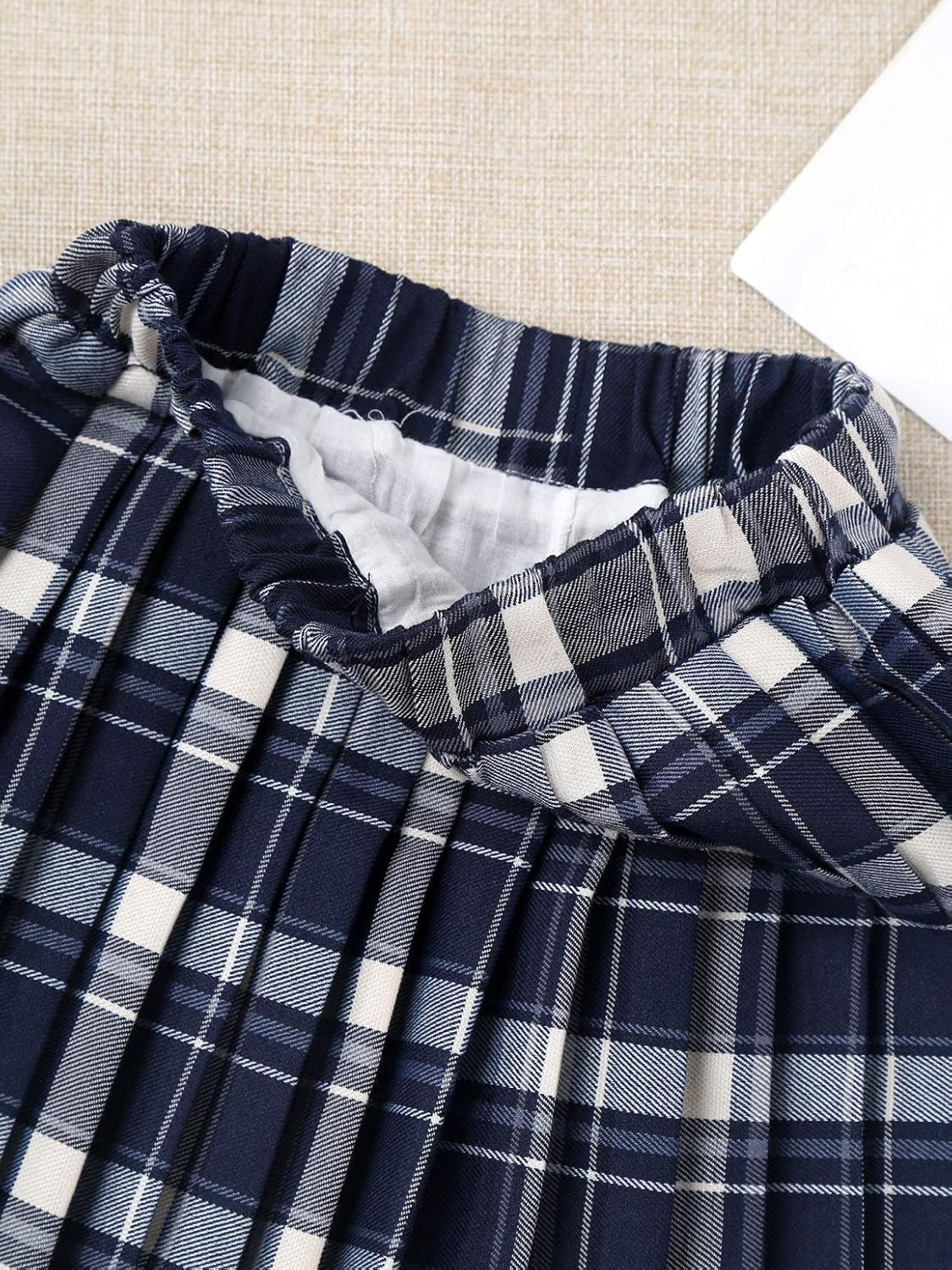 Kids Girls Plaid Pleated Skirt High Waist Skater Tennis Skirts Skorts with Shorts School Girl Uniform
