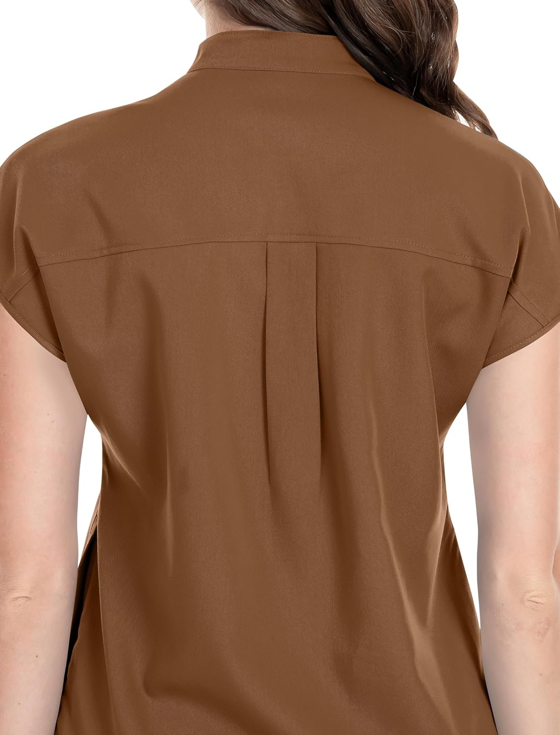 Scrubs Set for Women Nurse Uniform Jogger Suit Stretch Top & Pants with Multi Pocket for Nurse Esthetician Workwear