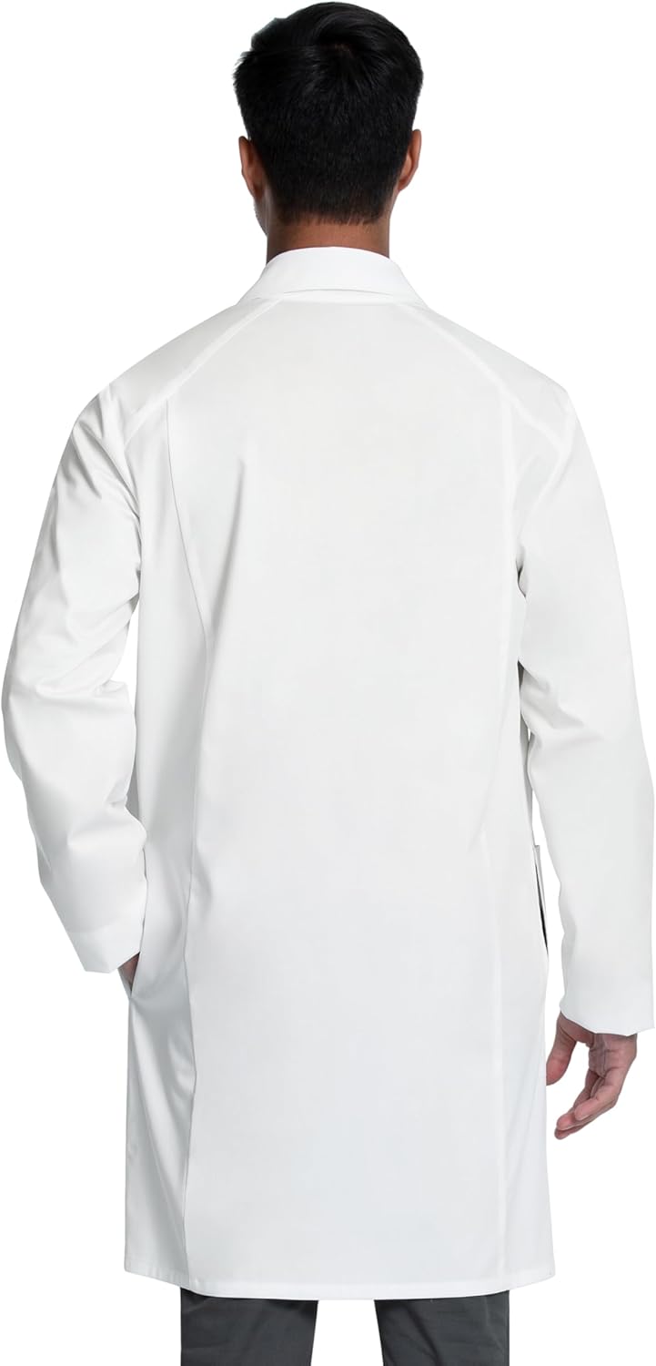 White Lab Coat for Men or Women with 3 Pockets and Center back length 38" CK460