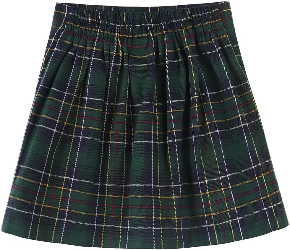 Girls Button Pleated Scooter Skirt School Uniform
