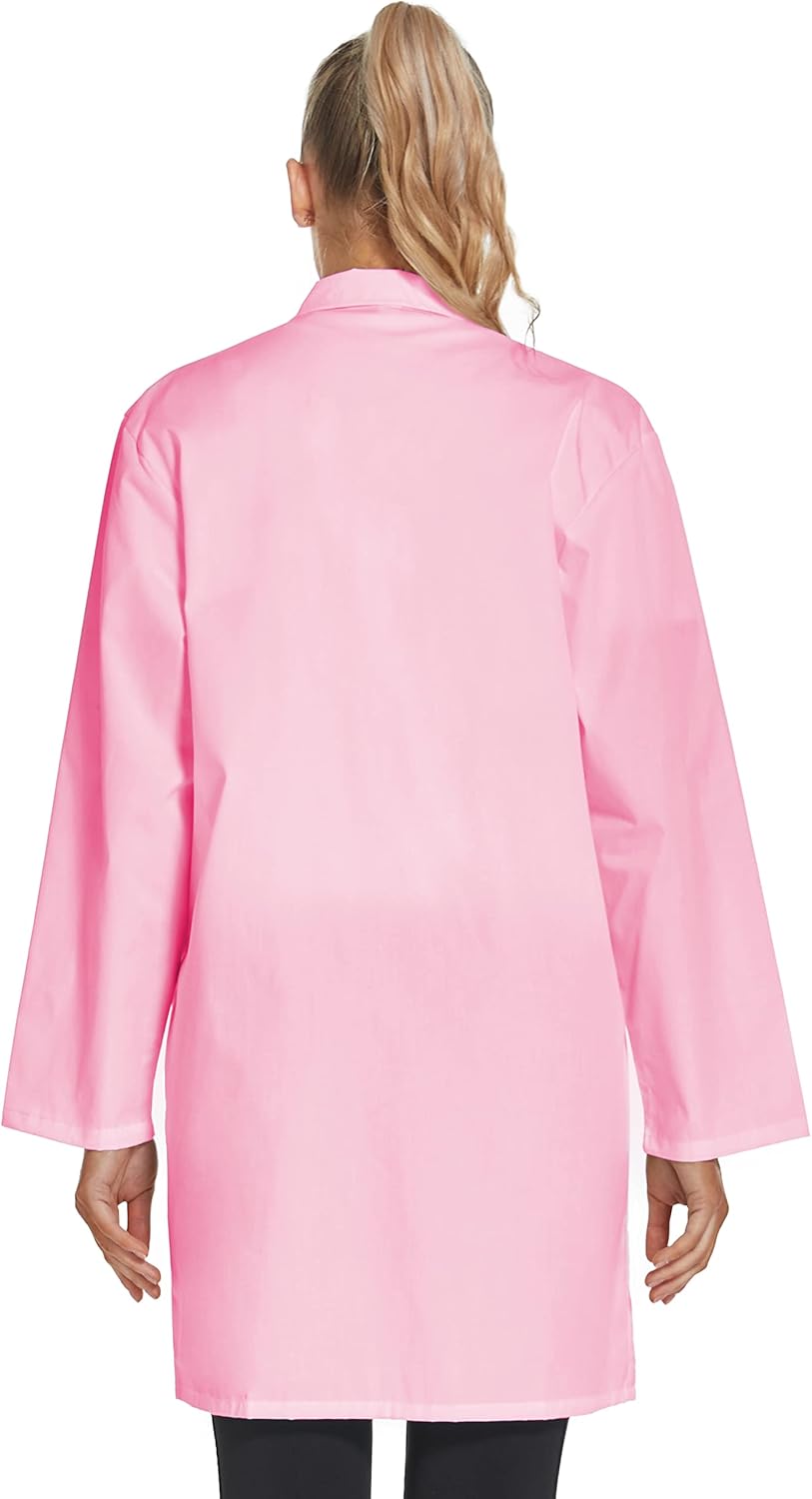 Professional Lab Coat for Women Long Sleeve, White, Unisex