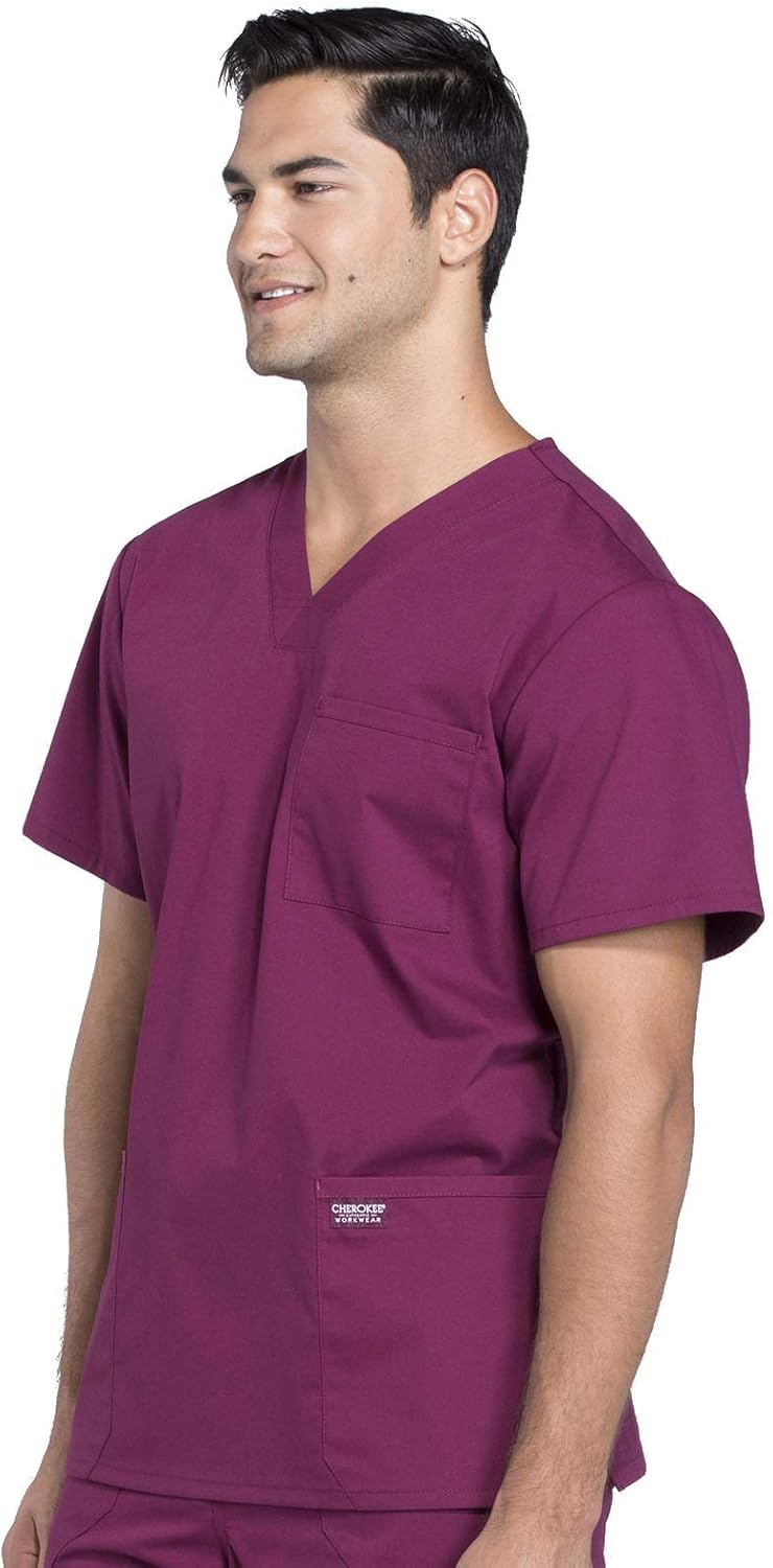 Scrubs for Men Workwear Professionals V-Neck 4 Pocket Scrub Top WW695