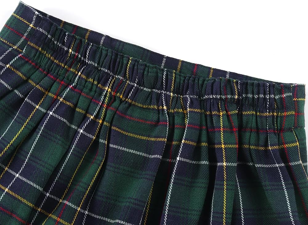 Girls Button Pleated Scooter Skirt School Uniform