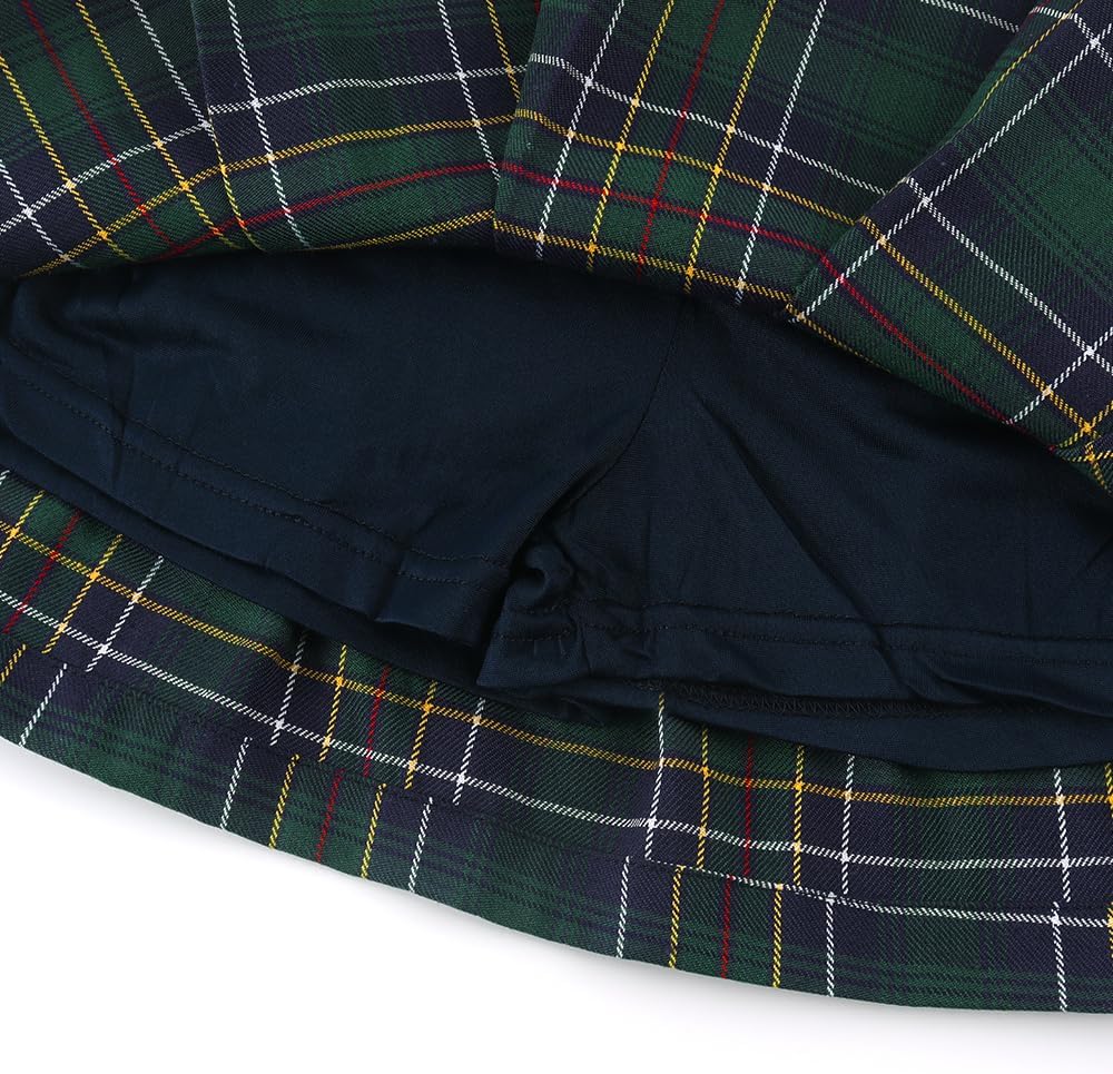 Girls Button Pleated Scooter Skirt School Uniform