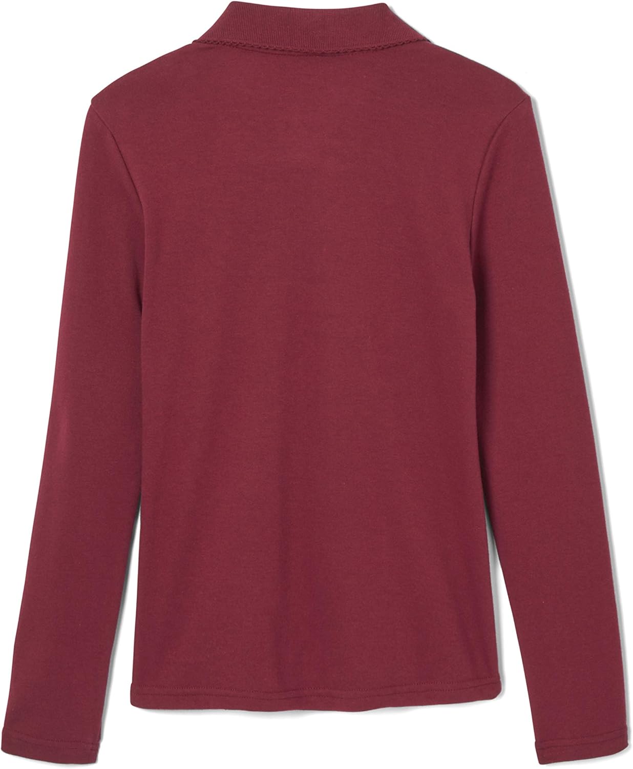 Girls' Uniform Long Sleeve Polo with Picot Collar (Standard & Plus)