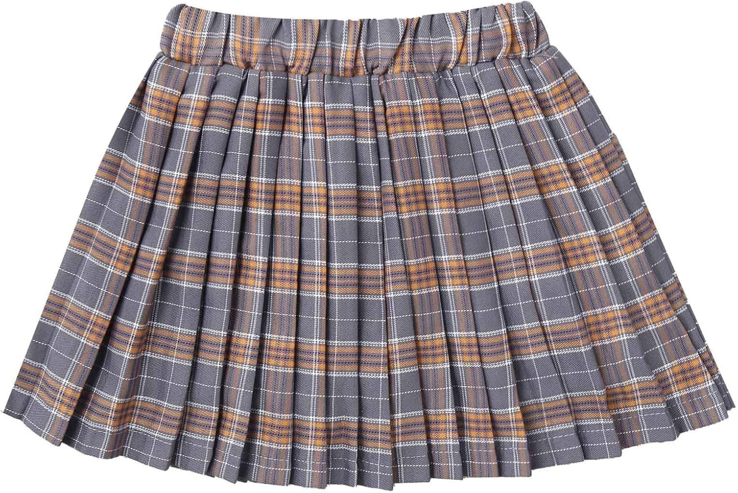 Kids Girls Plaid Pleated Skirt High Waist Skater Tennis Skirts Skorts with Shorts School Girl Uniform