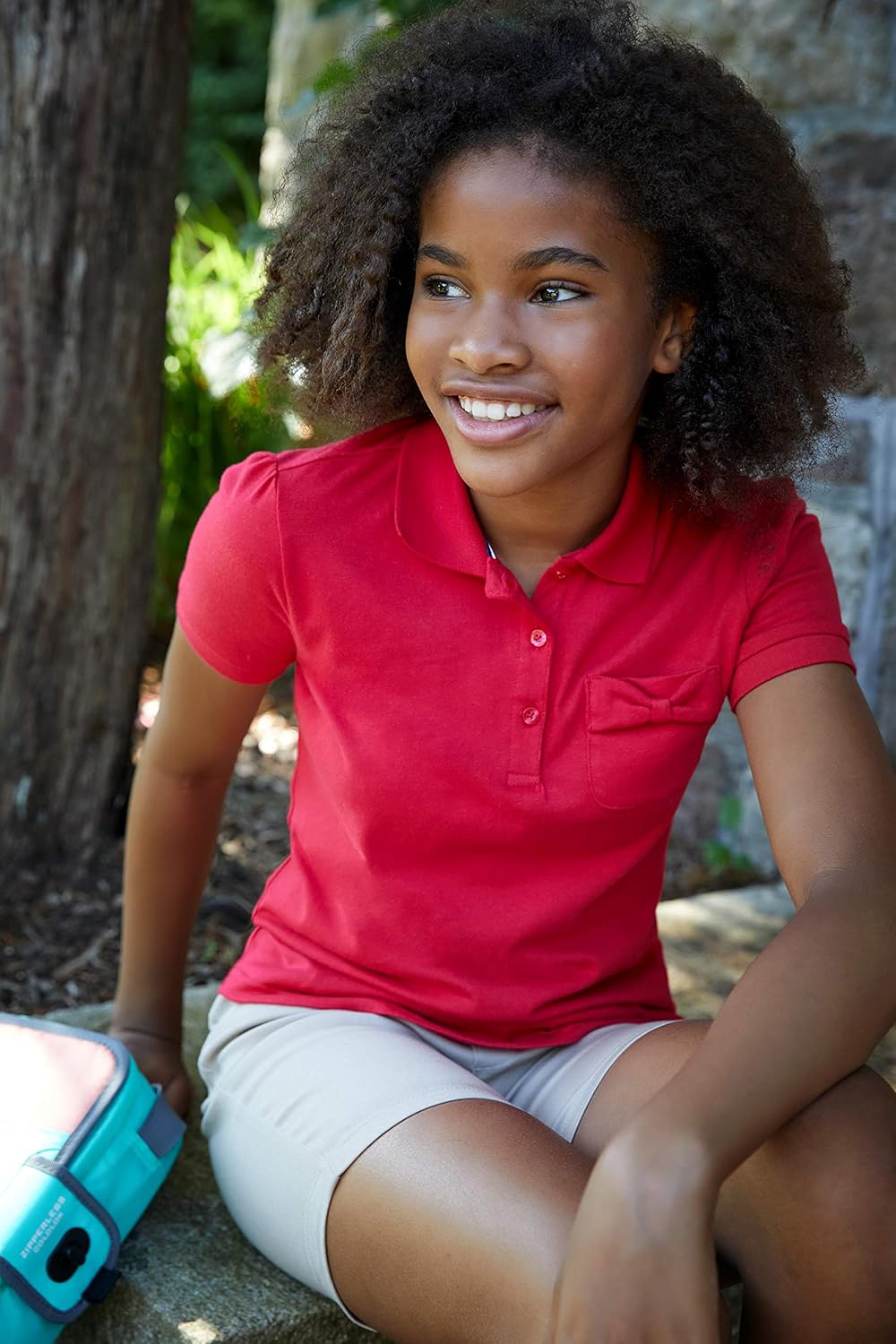 Girls' Big Pull-On Cotton Twill Shorts with Pockets
