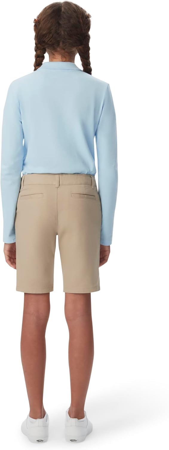 Girls' Adjustable Waist Stretch Twill Bermuda Short