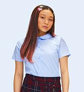 Girls' Short Sleeve Oxford Shirt