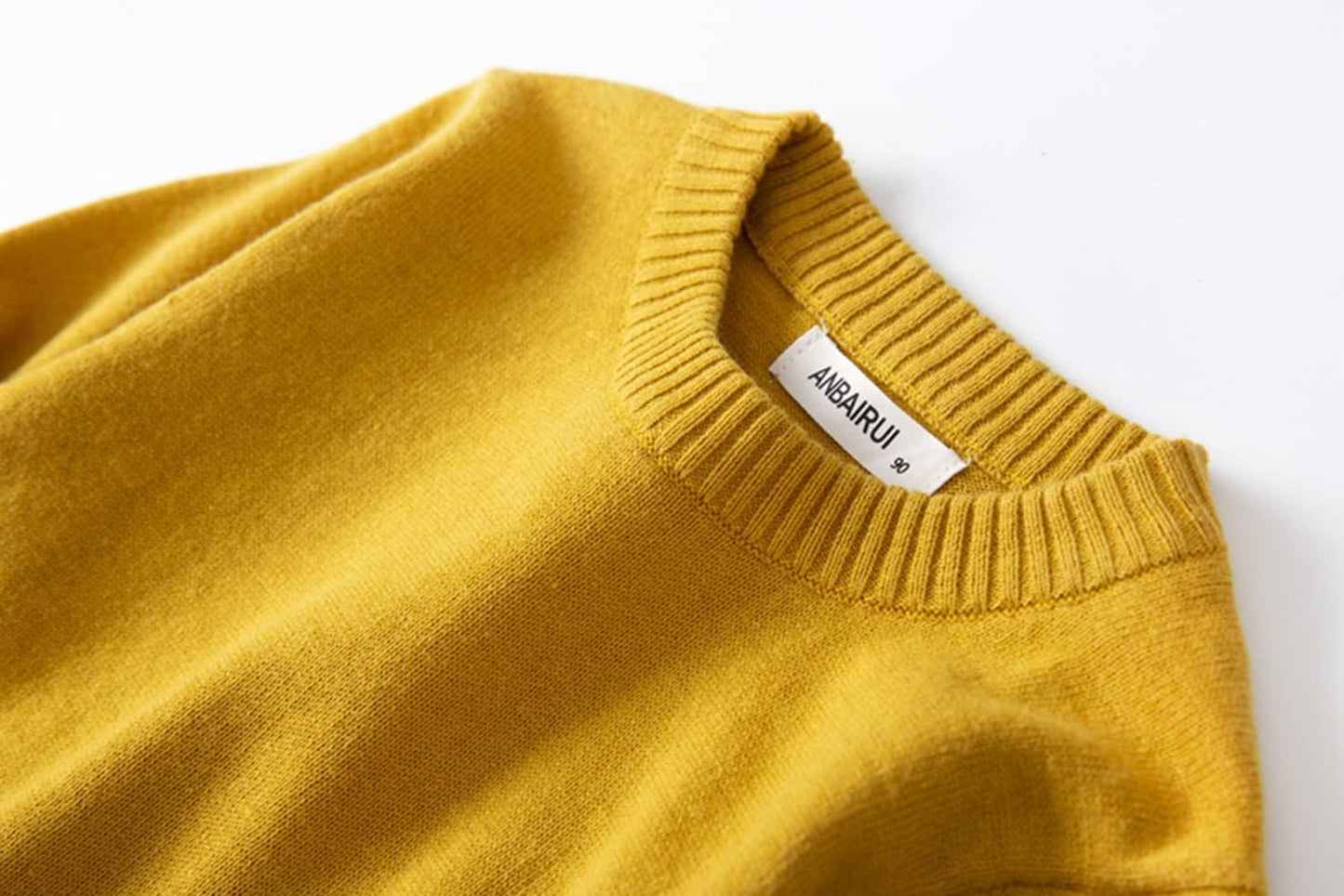 Boys and Girls' Uniform Cotton Crew-Neck Sweaters Long Sleeve Pullover Knit Sweater