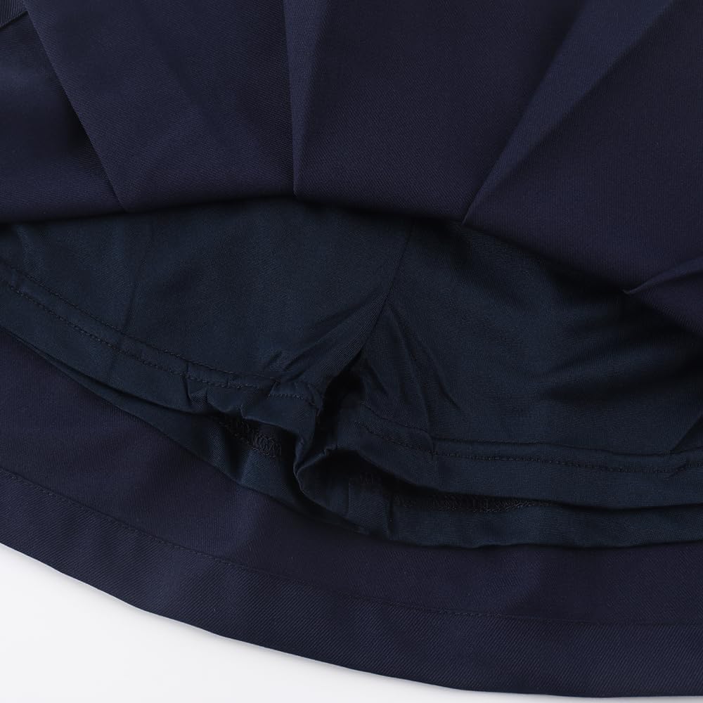 Girls Button Pleated Scooter Skirt School Uniform