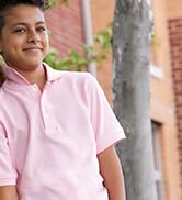 Girls' Short Sleeve Picot Collar Polo School Uniform Shirt (Standard and Plus)