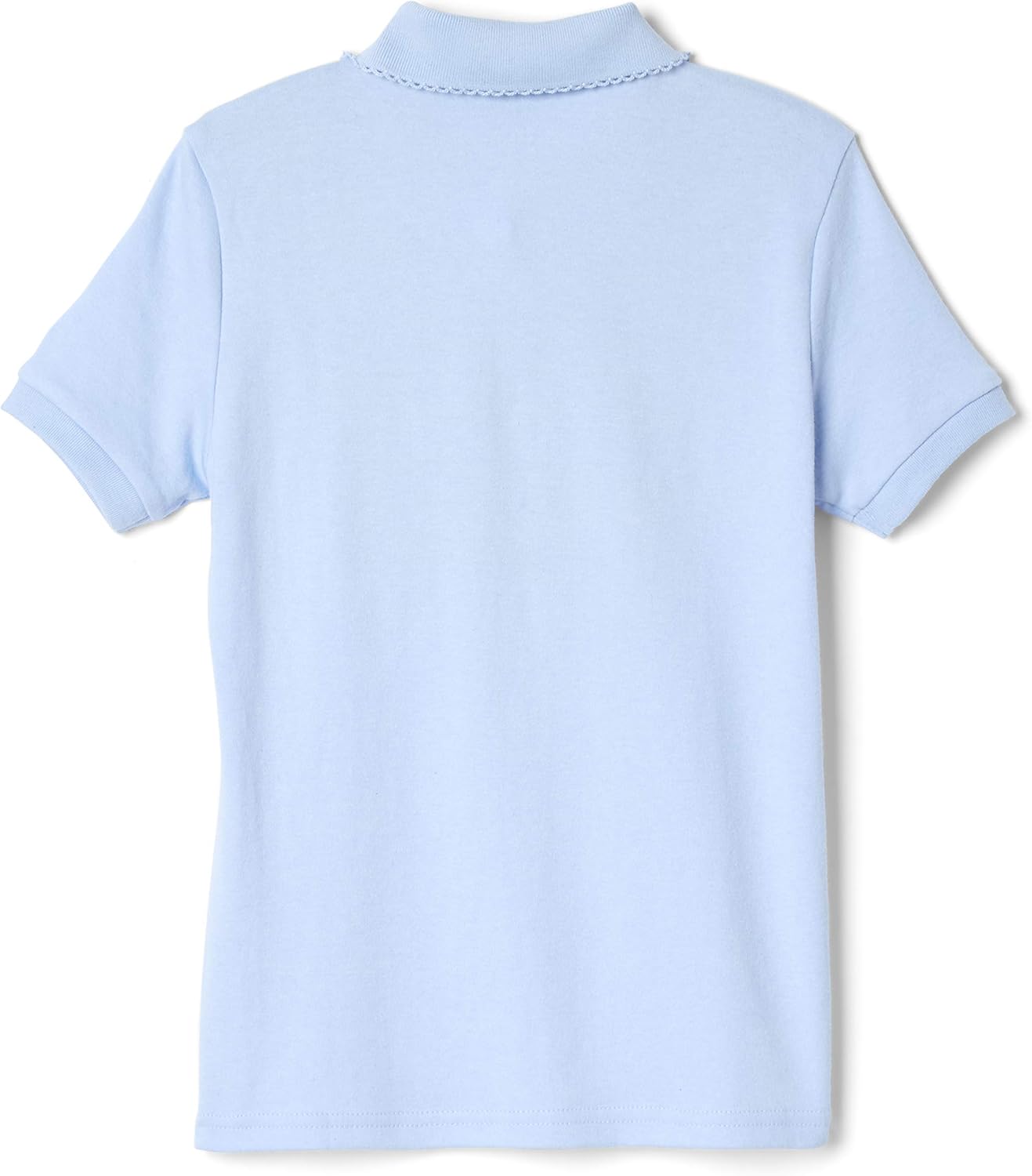 Girls' Short Sleeve Picot Collar Polo School Uniform Shirt (Standard and Plus)
