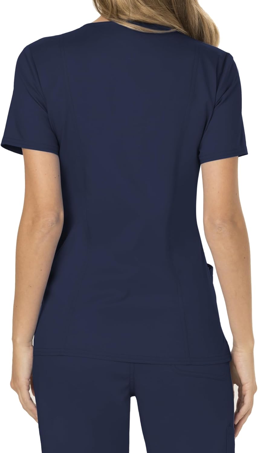 Scrubs for Women Mock Wrap Top with 3 Pocket, Back Princess Seams WW610
