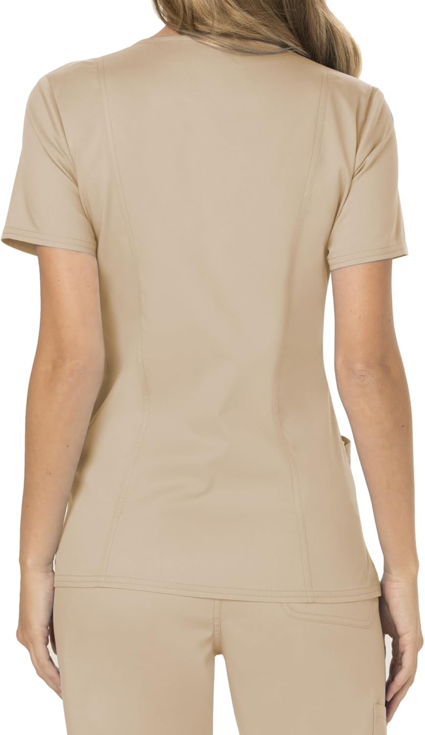 Scrubs for Women Mock Wrap Top with 3 Pocket, Back Princess Seams WW610