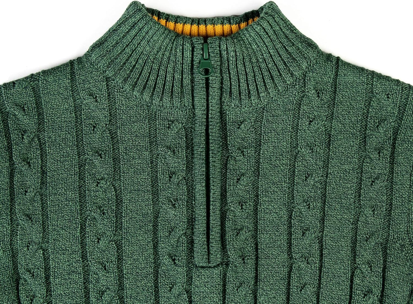 Kid Nation Boys Sweater 100% Cotton Quarter Zip Sweater Kids Cable Knit Casual Pullover (Previously Amazon Essentials)