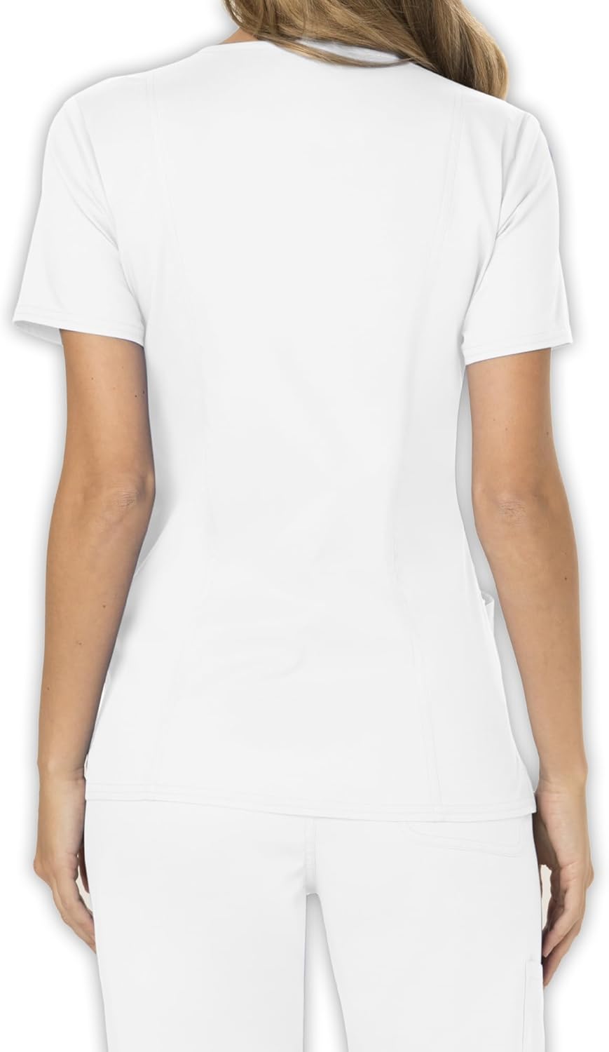 Scrubs for Women Mock Wrap Top with 3 Pocket, Back Princess Seams WW610