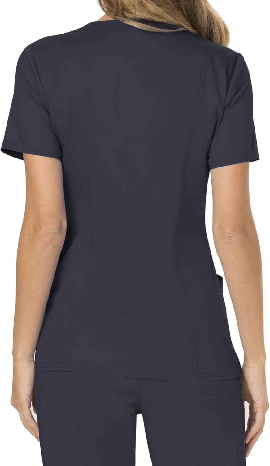 Scrubs for Women Mock Wrap Top with 3 Pocket, Back Princess Seams WW610