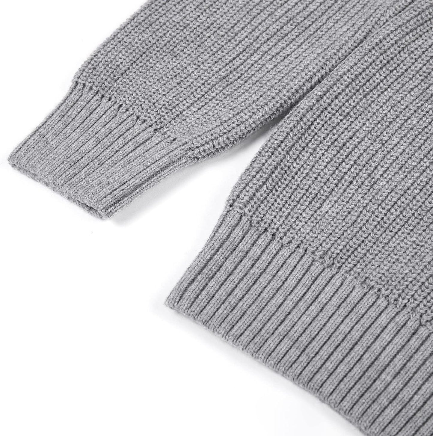 Kid Nation Boys Sweater 100% Cotton Quarter Zip Sweater Kids Cable Knit Casual Pullover (Previously Amazon Essentials)