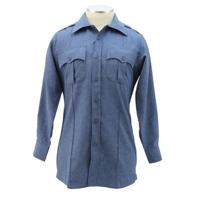 100% POLYESTER 4 POCKET HIDDEN ZIPPER UNIFORM SHIRT - SHORT SLEEVE