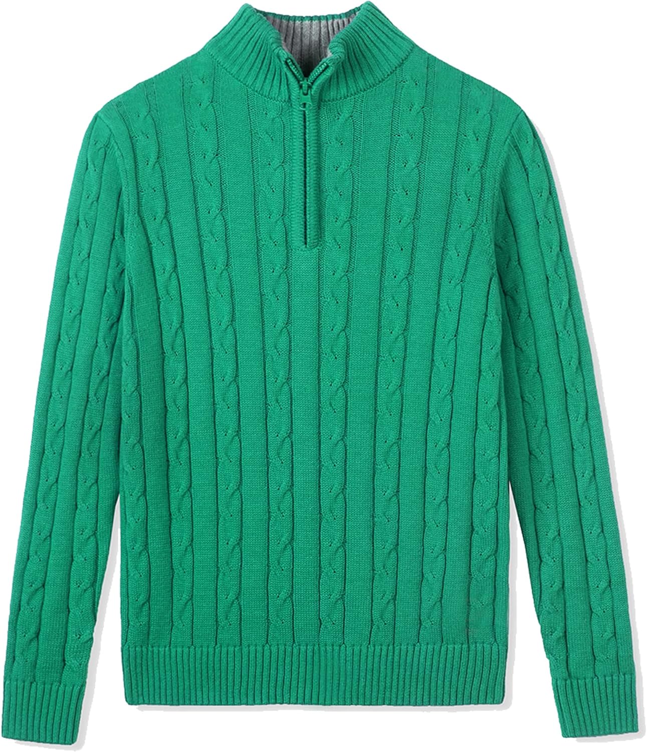 Kid Nation Boys Sweater 100% Cotton Quarter Zip Sweater Kids Cable Knit Casual Pullover (Previously Amazon Essentials)