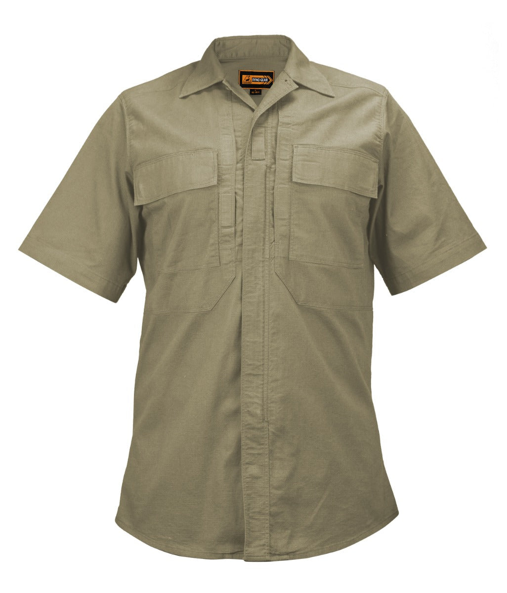 TACTICAL POLY COTTON RIP-STOP BDU SHORT SLEEVE ZIPPERED SHIRT