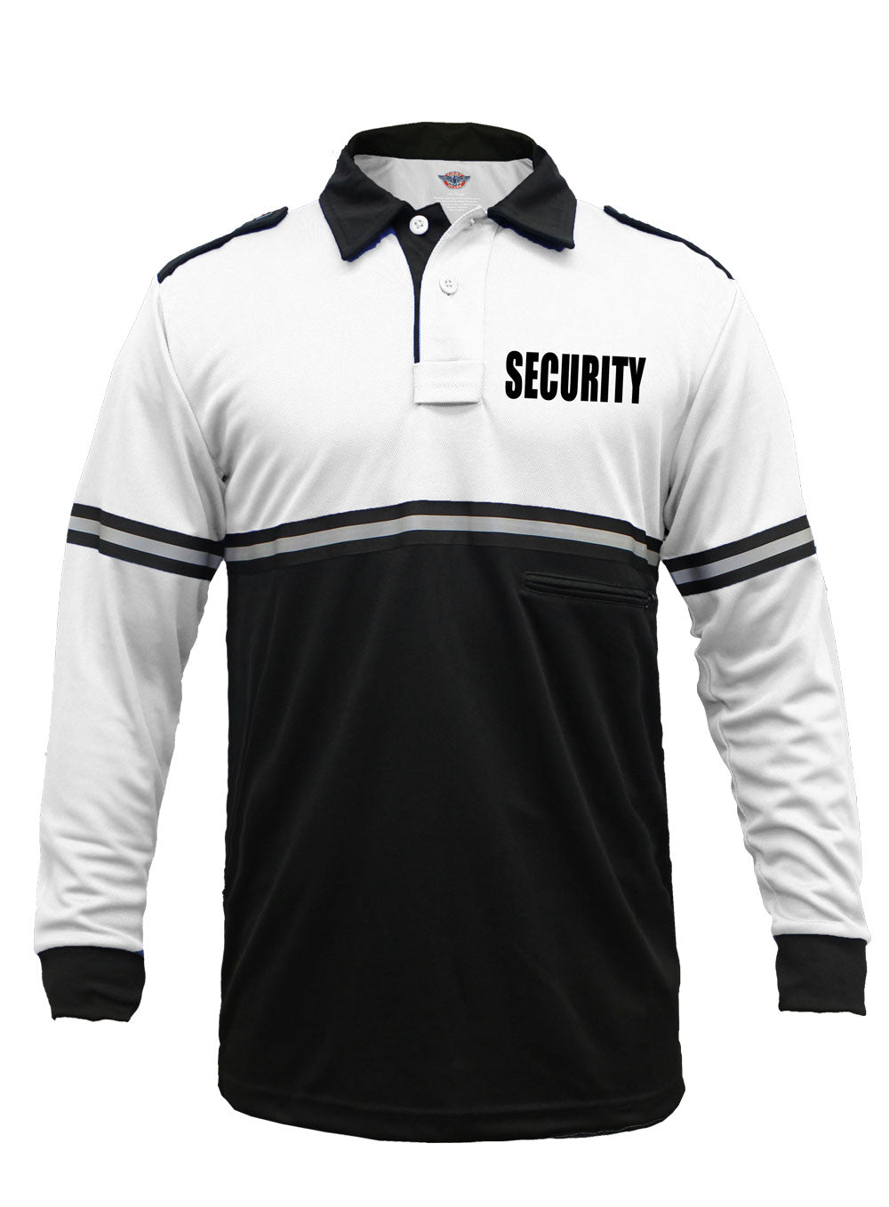 TWO TONE BIKE PATROL SHIRT WITH ZIPPER POCKET WITH SECURITY ID