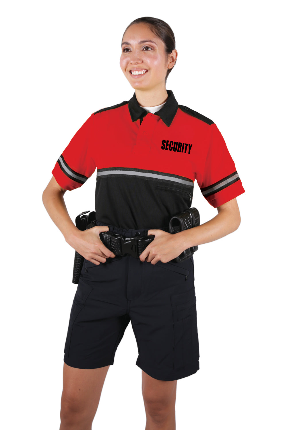 TWO TONE BIKE PATROL SHIRT WITH ZIPPER POCKET WITH SECURITY ID