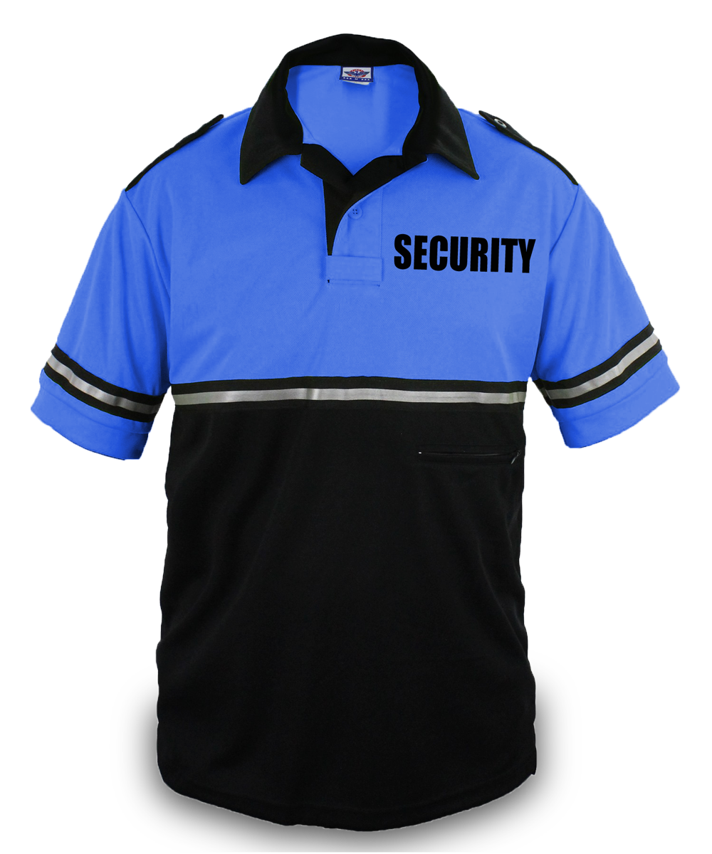 TWO TONE BIKE PATROL SHIRT WITH ZIPPER POCKET WITH SECURITY ID