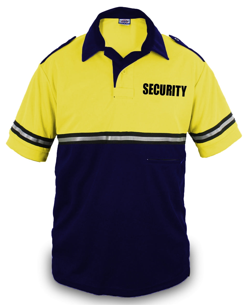 TWO TONE BIKE PATROL SHIRT WITH ZIPPER POCKET WITH SECURITY ID