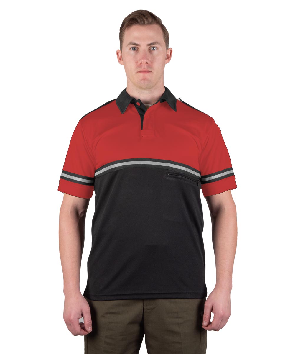 TWO TONE BIKE PATROL SHIRT WITH ZIPPER POCKET