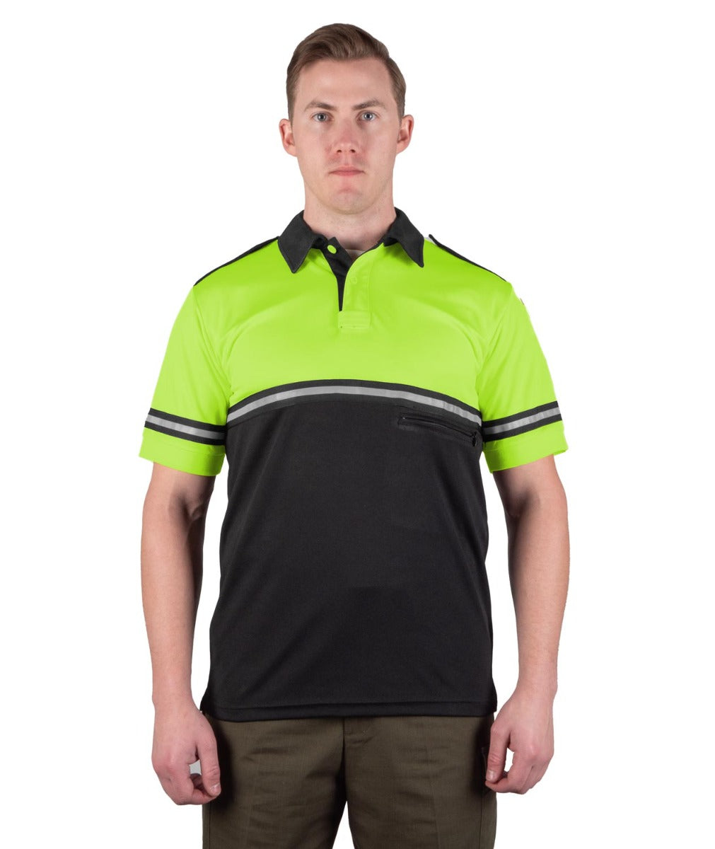 TWO TONE BIKE PATROL SHIRT WITH ZIPPER POCKET