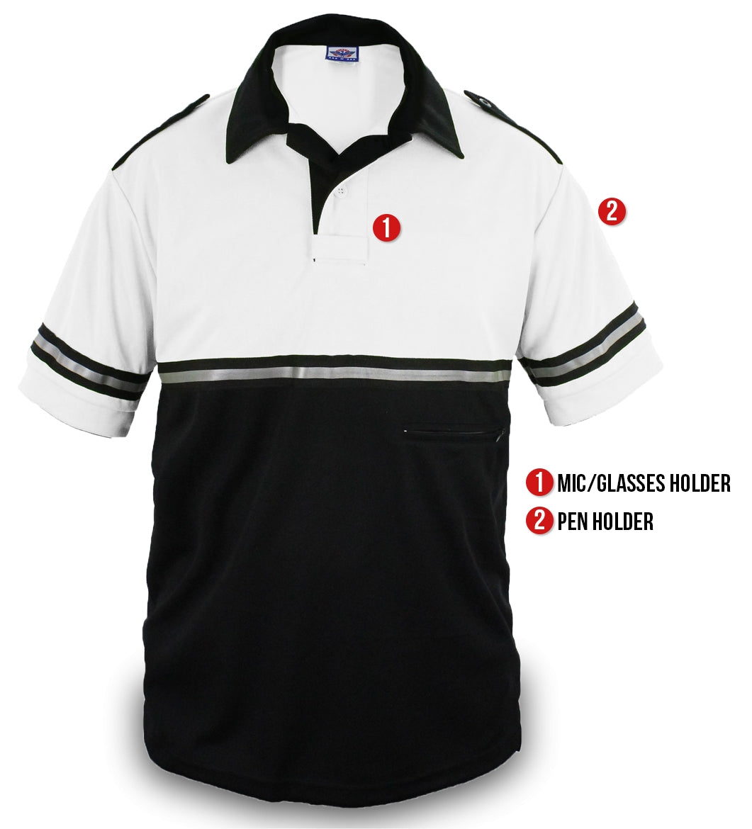 TWO TONE BIKE PATROL SHIRT WITH ZIPPER POCKET