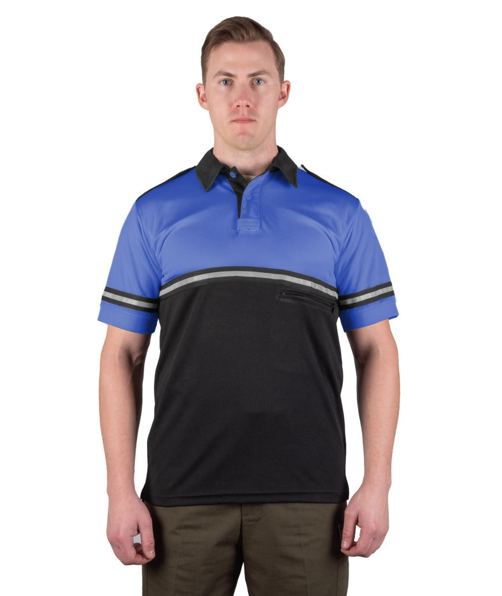 TWO TONE BIKE PATROL SHIRT WITH ZIPPER POCKET