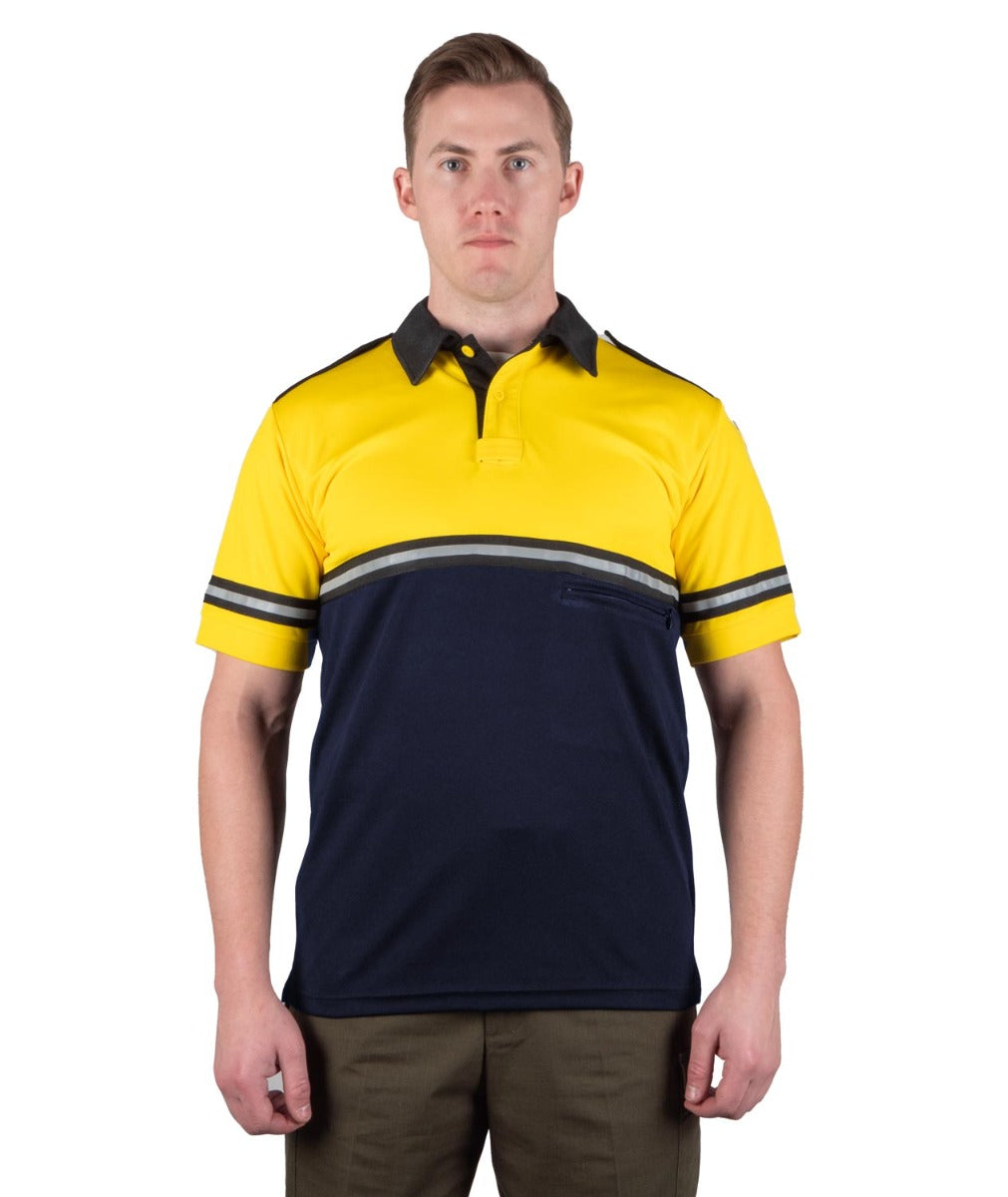 TWO TONE BIKE PATROL SHIRT WITH ZIPPER POCKET