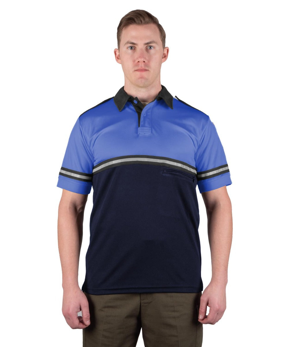 TWO TONE BIKE PATROL SHIRT WITH ZIPPER POCKET