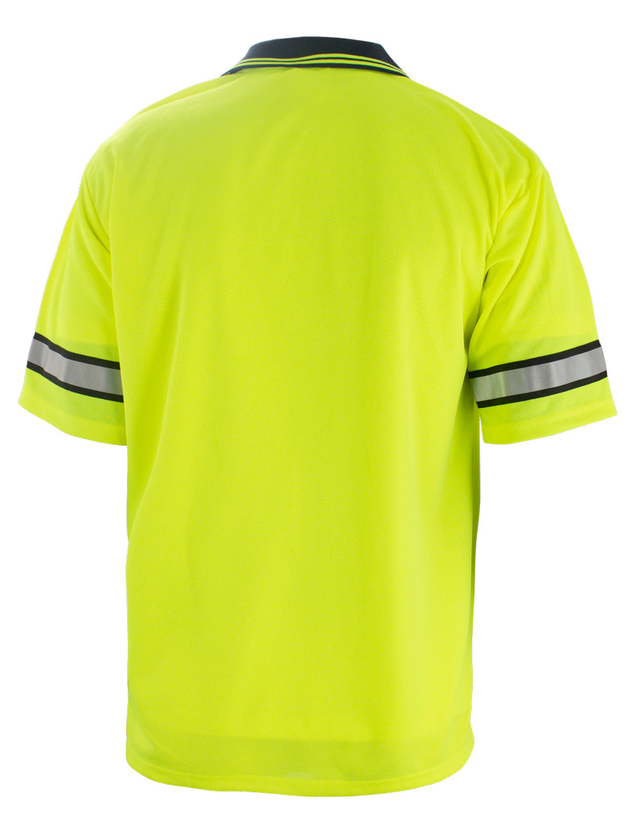 HIGH VISIBILITY POLO SHIRT WITH REFLECTIVE STRIPES