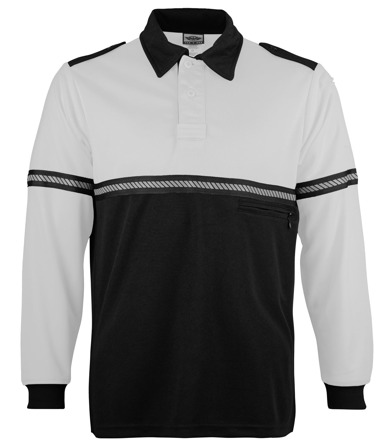 Two Tone Bike Patrol Shirt with Zipper Pocket and Hash Stripes