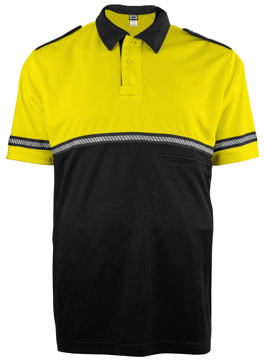 Two Tone Bike Patrol Shirt with Zipper Pocket and Hash Stripes