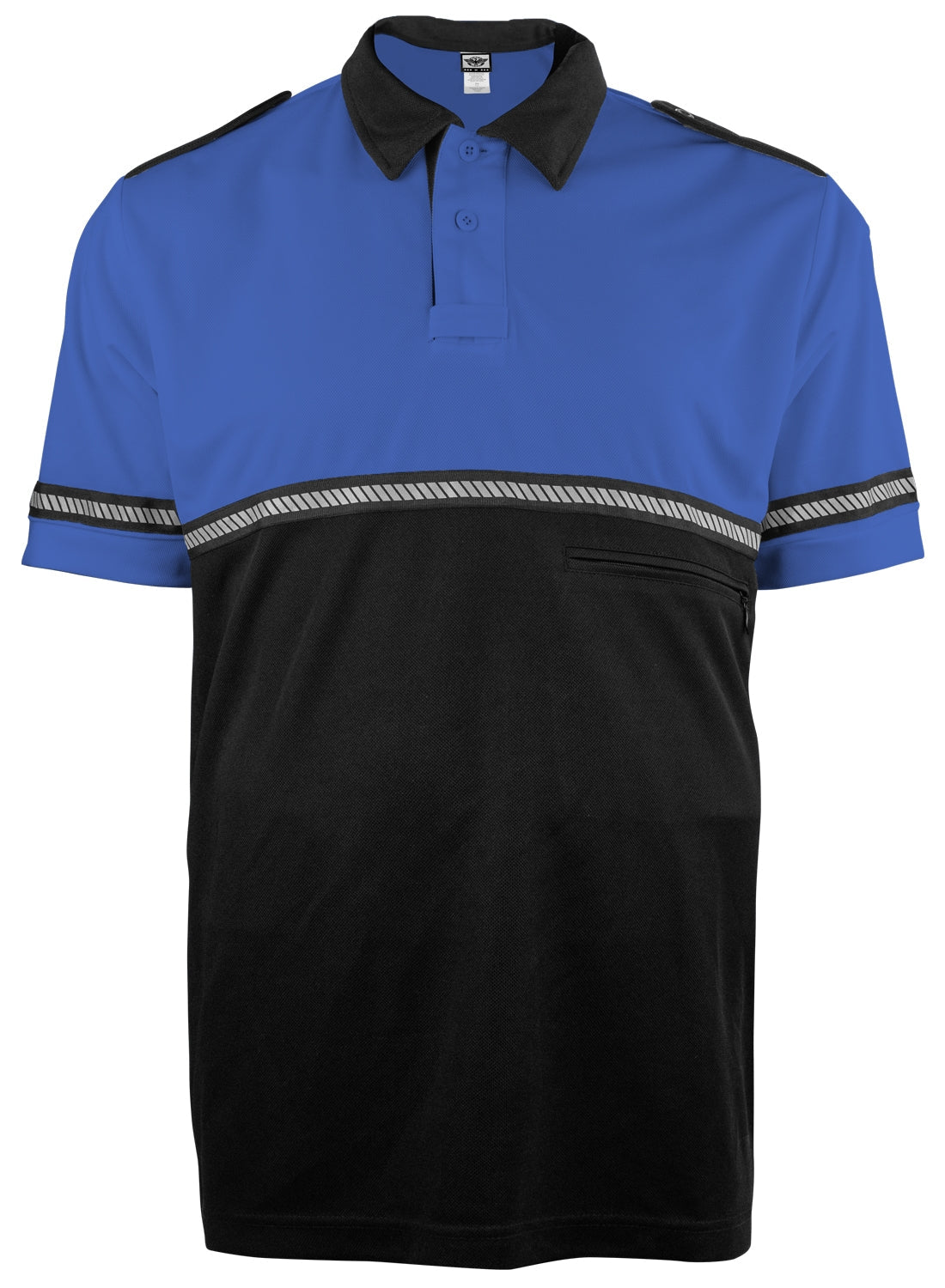 Two Tone Bike Patrol Shirt with Zipper Pocket and Hash Stripes