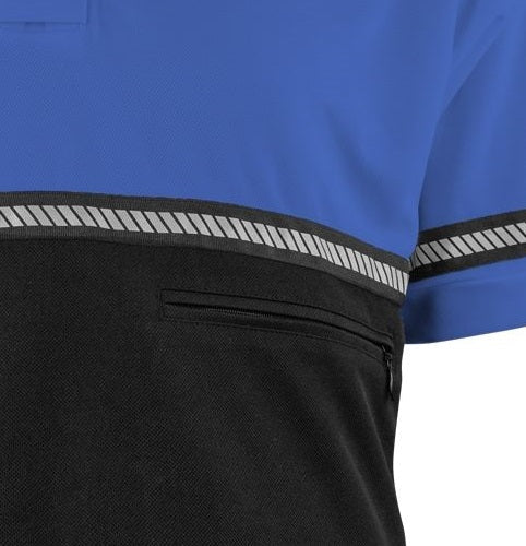 Two Tone Bike Patrol Shirt with Zipper Pocket and Hash Stripes