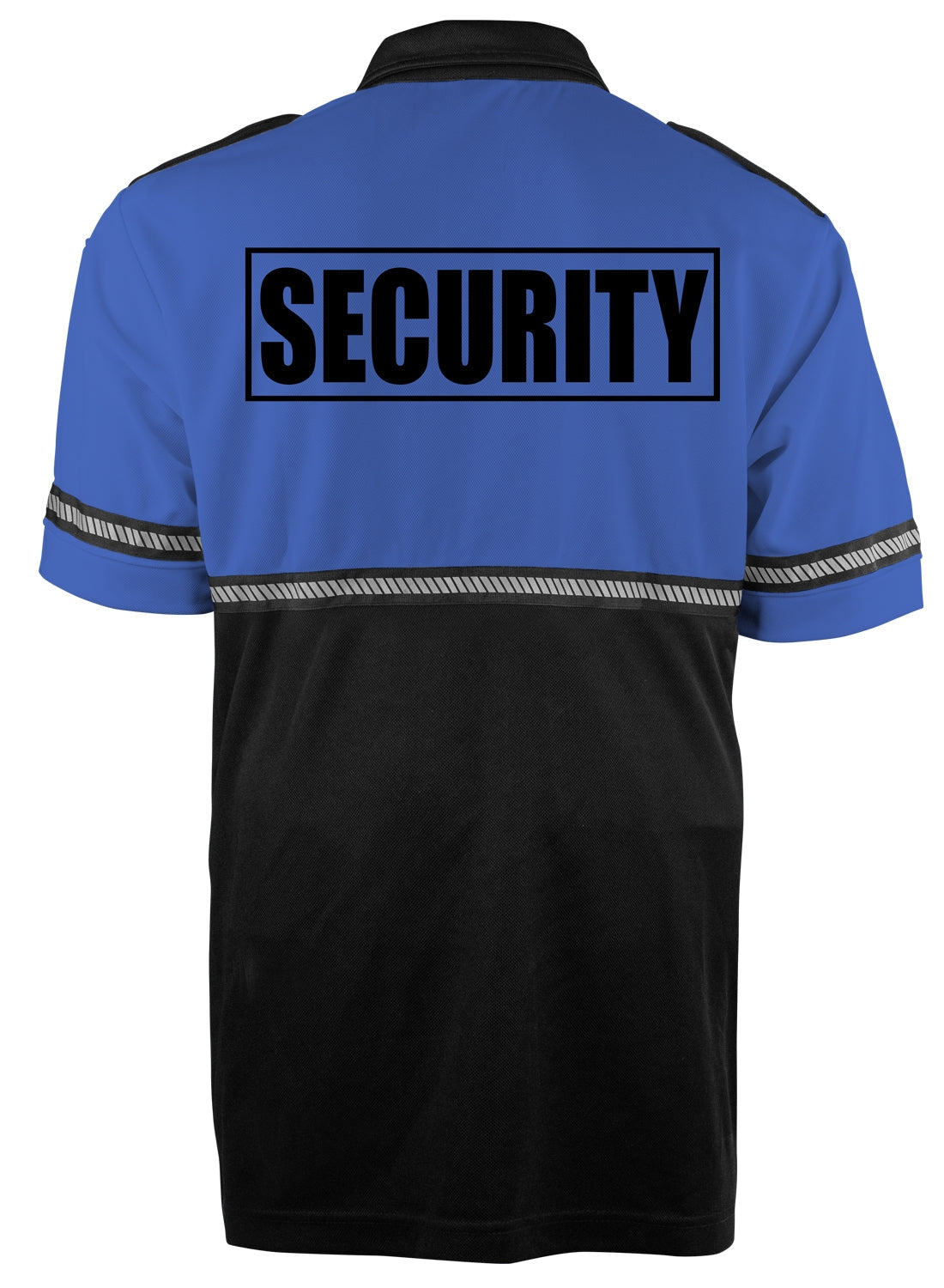 TOW TONE SECURITY BIKE PATROL SHIRT WITH ZIPPER POCKET AND HASH STRIPES