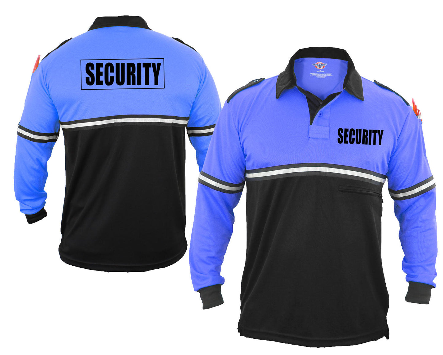 100% Polyester Jersey Knit Two Tone Bike Patrol Polo Shirts